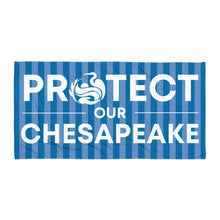 Load image into Gallery viewer, Protect Our Chesapeake Striped Beach Towel