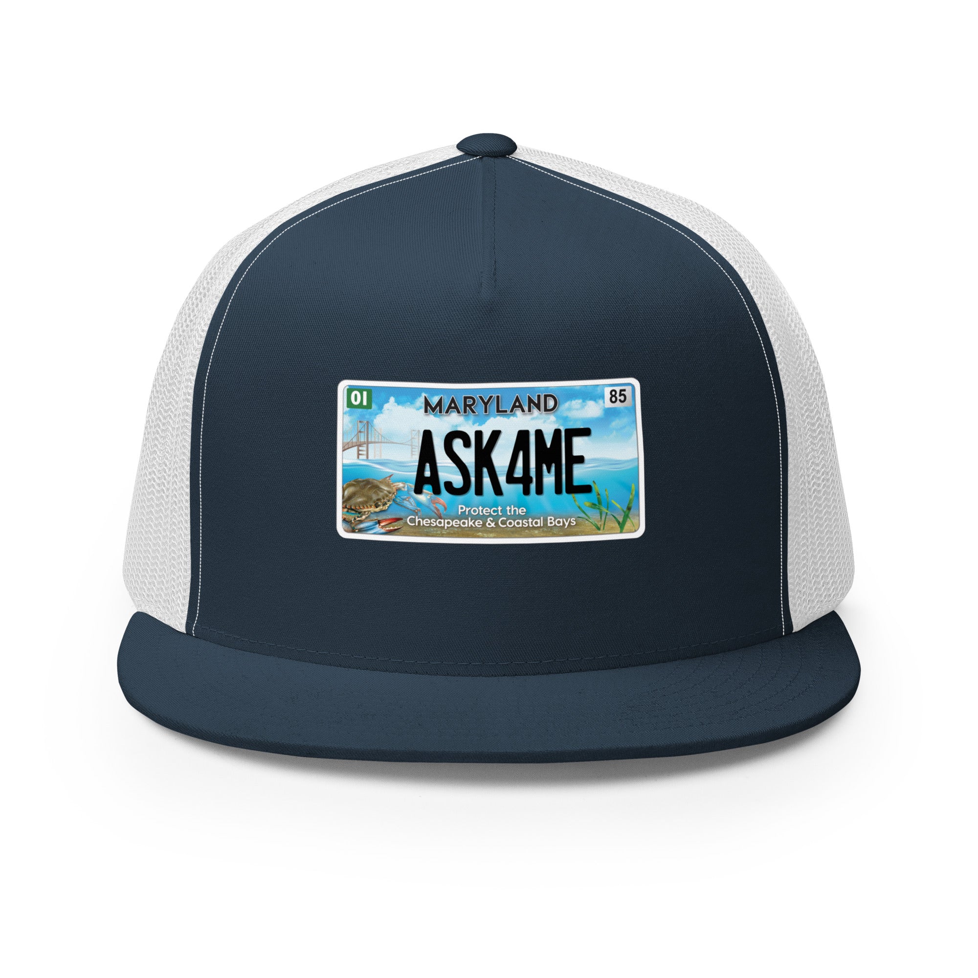 Bay Plate Trucker Hat - ASK4ME, Multiple Colors