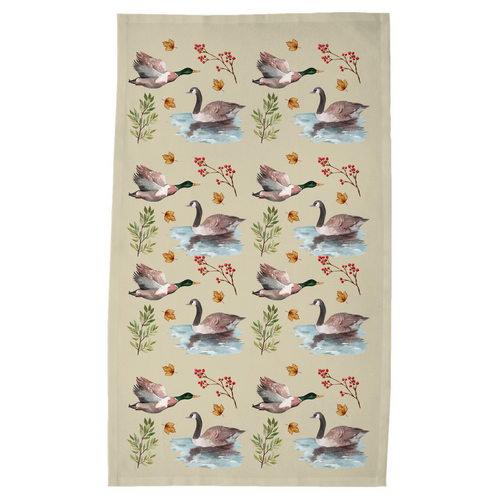 Fowl Towel -Duck, Duck, Goose Tea Towel (Russet)