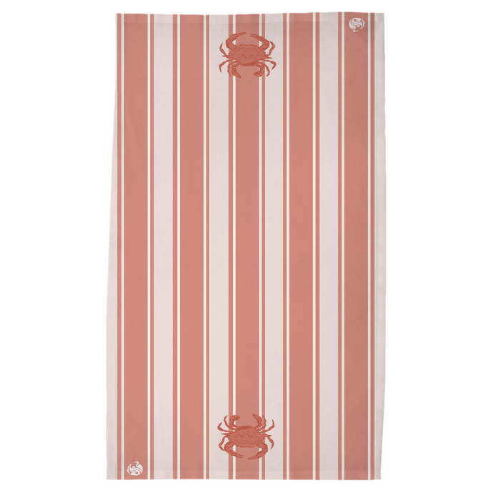 Crab Tea Towel, Stripped Pattern