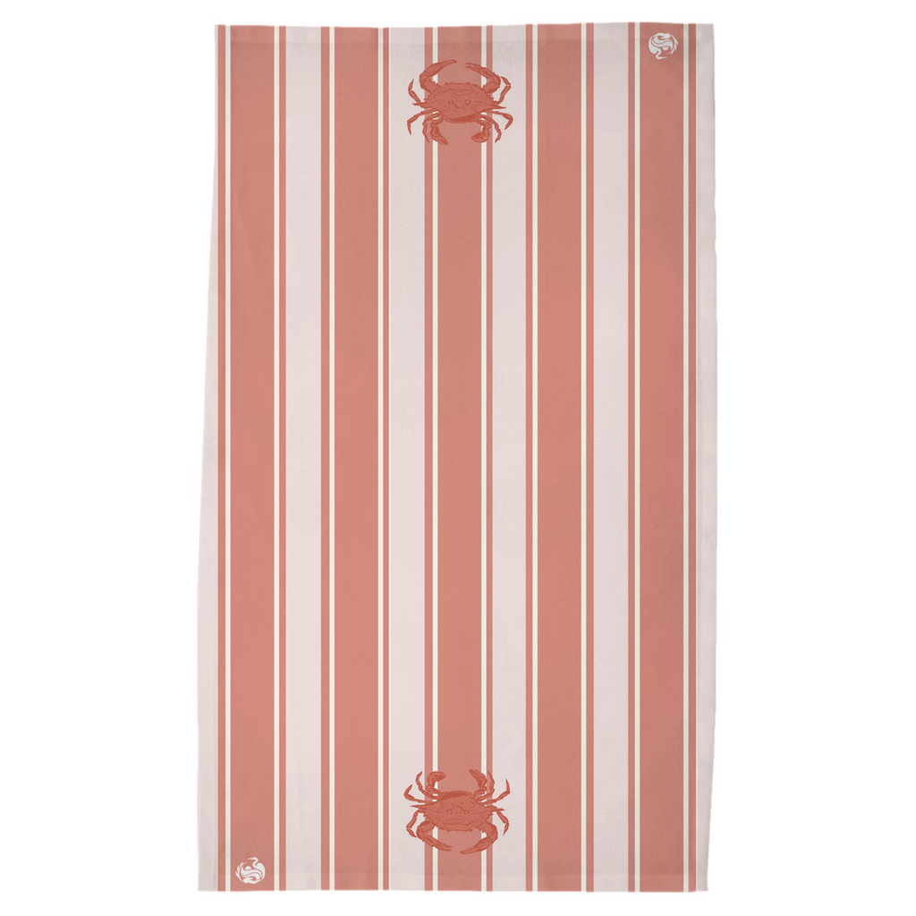 Crab Tea Towel, Stripped Pattern