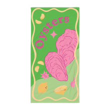 Load image into Gallery viewer, Coastal Catch Beach Towel Bundle – Blue Crabs &amp; Oysters (Set of 2)