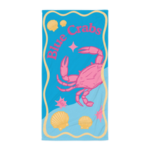 Load image into Gallery viewer, Coastal Catch Beach Towel Bundle – Blue Crabs &amp; Oysters (Set of 2)