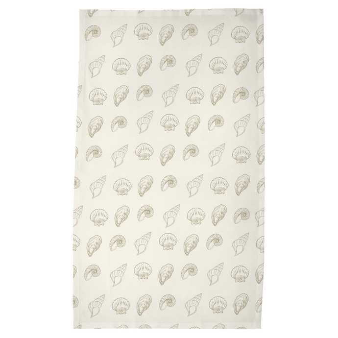 Seashell Tea Towel, Collage Pattern