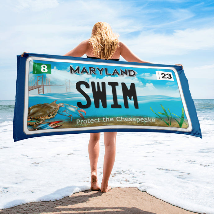 1 Bay Plate Beach Towel -SWIM
