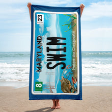 Load image into Gallery viewer, Bay Plate Beach Towel -SWIM