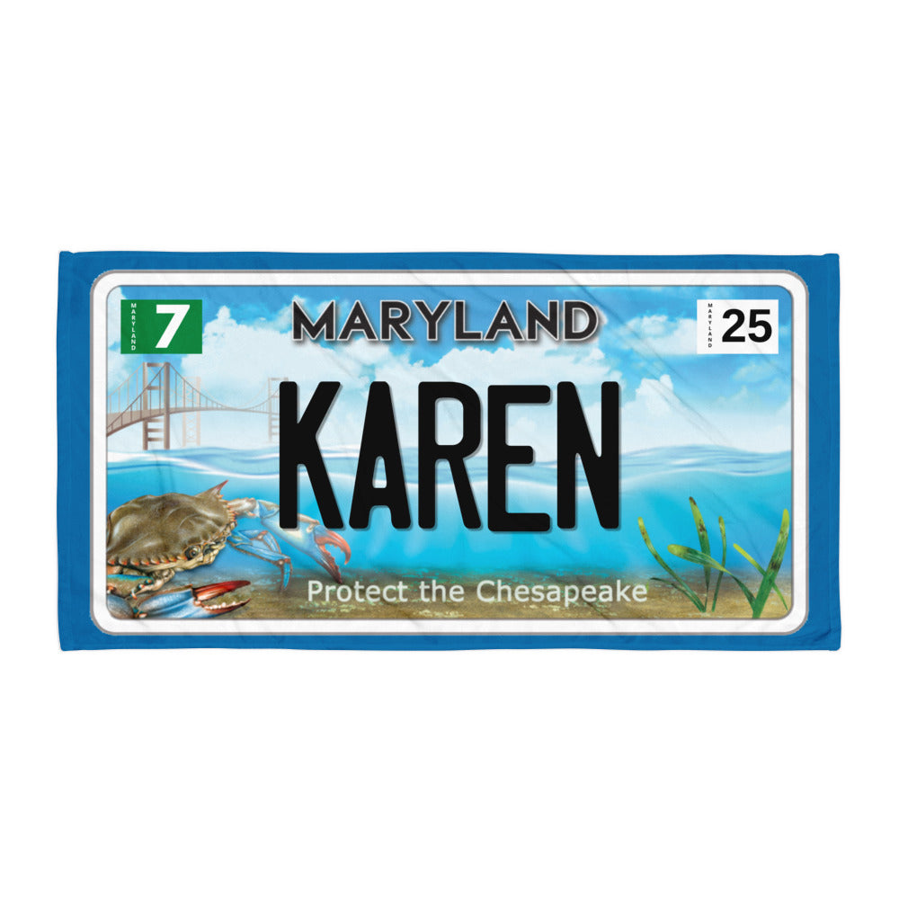 KAREN Bay Plate Beach Towel