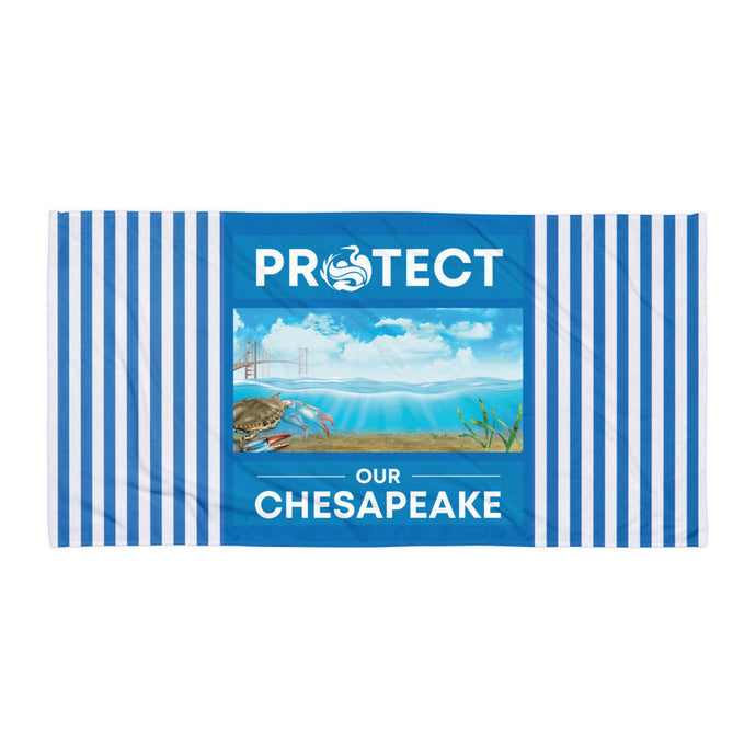 Protect Our Chesapeake Striped Towel