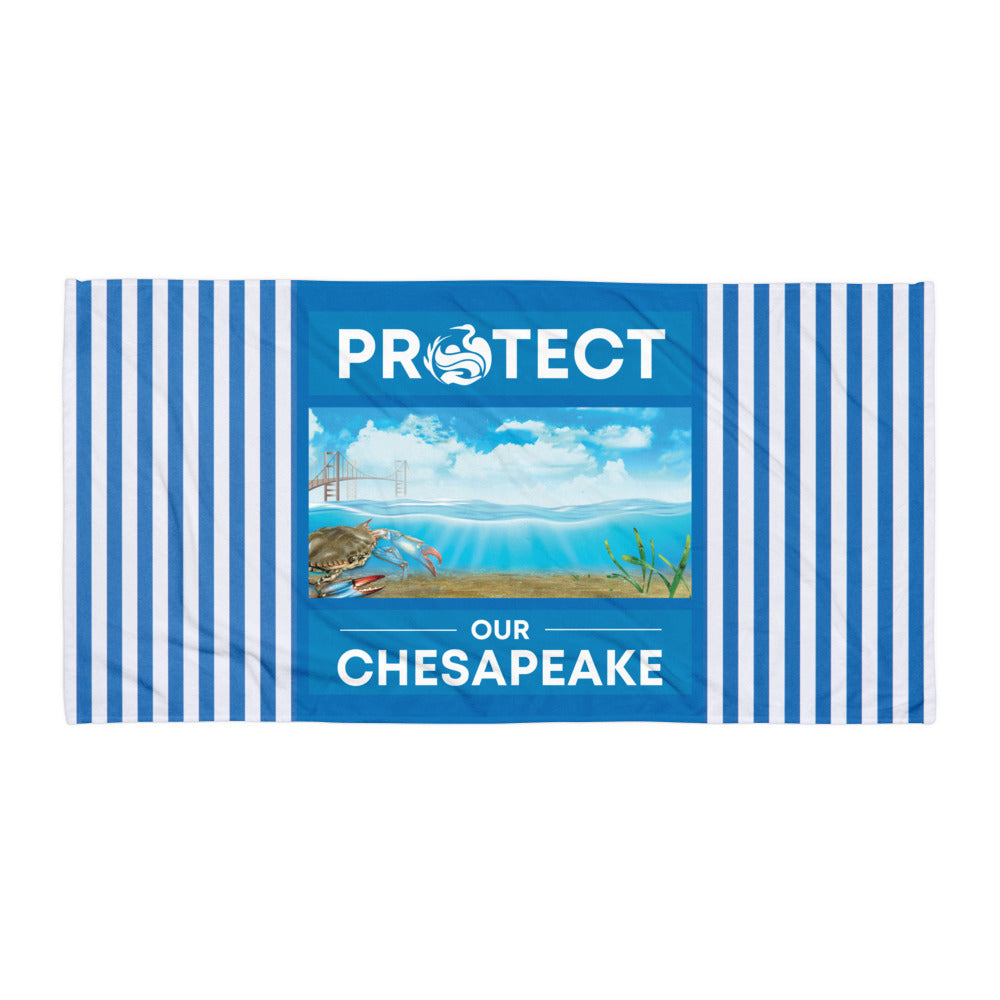 Protect Our Chesapeake Striped Towel