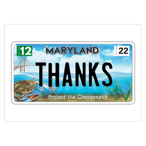 Thanks Bay Plate Greeting Cards