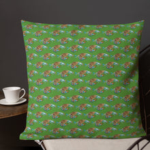 Load image into Gallery viewer, Premium Crabby Pillow (Reversible: Aqua/Grass)