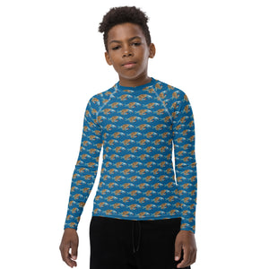 Crabby Kids Swim Shirt -Deep Blue (sizes 8-20)