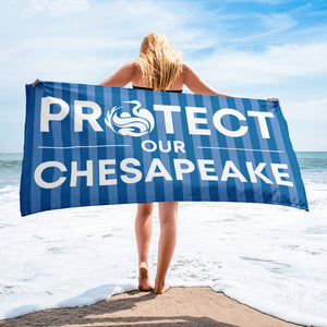 Protect Our Chesapeake Striped Beach Towel