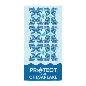 Rockfish & Oysters- Protect Our Chesapeake Towel